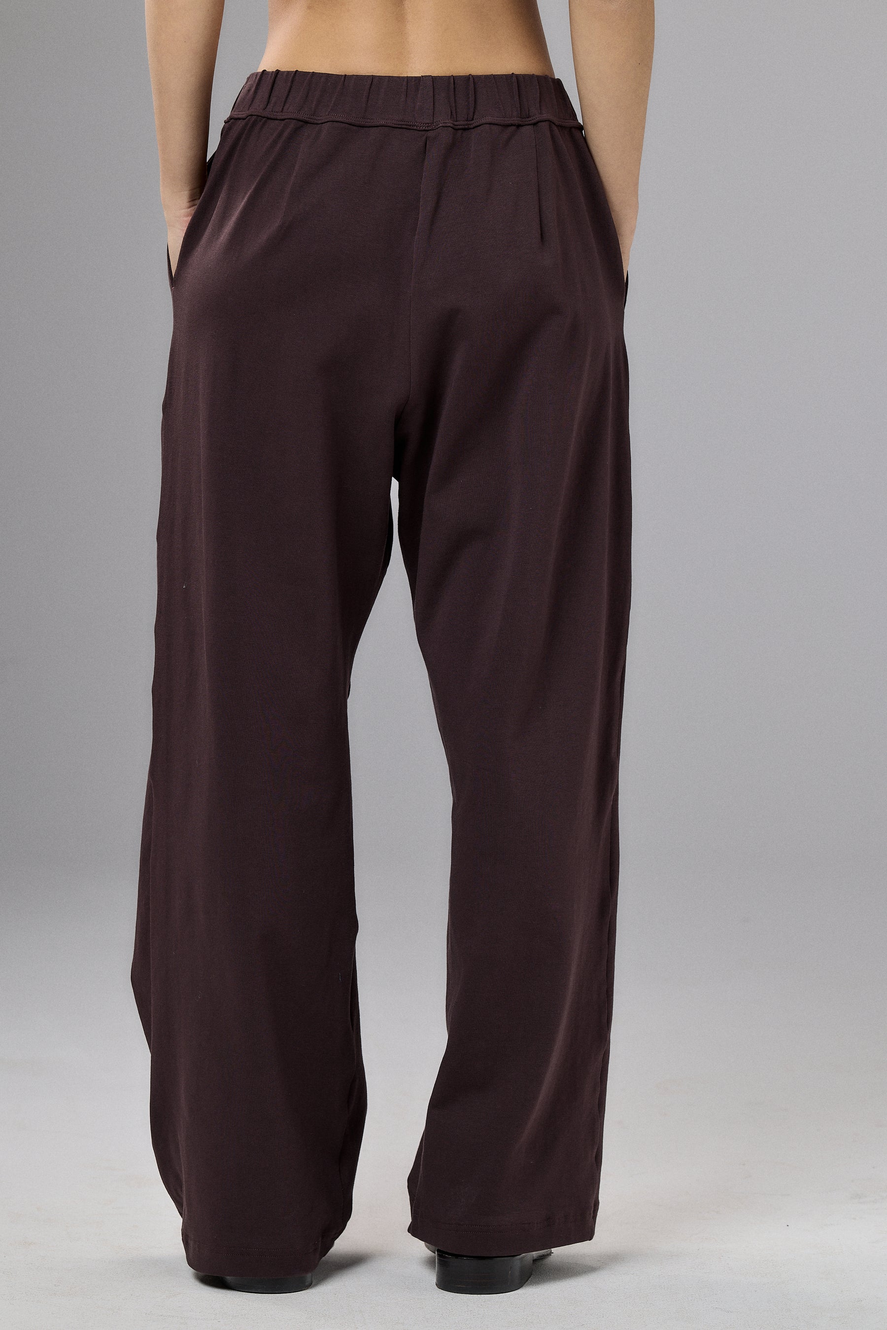 MUTED BORDO ASYMMETRICAL WRAP PANTS