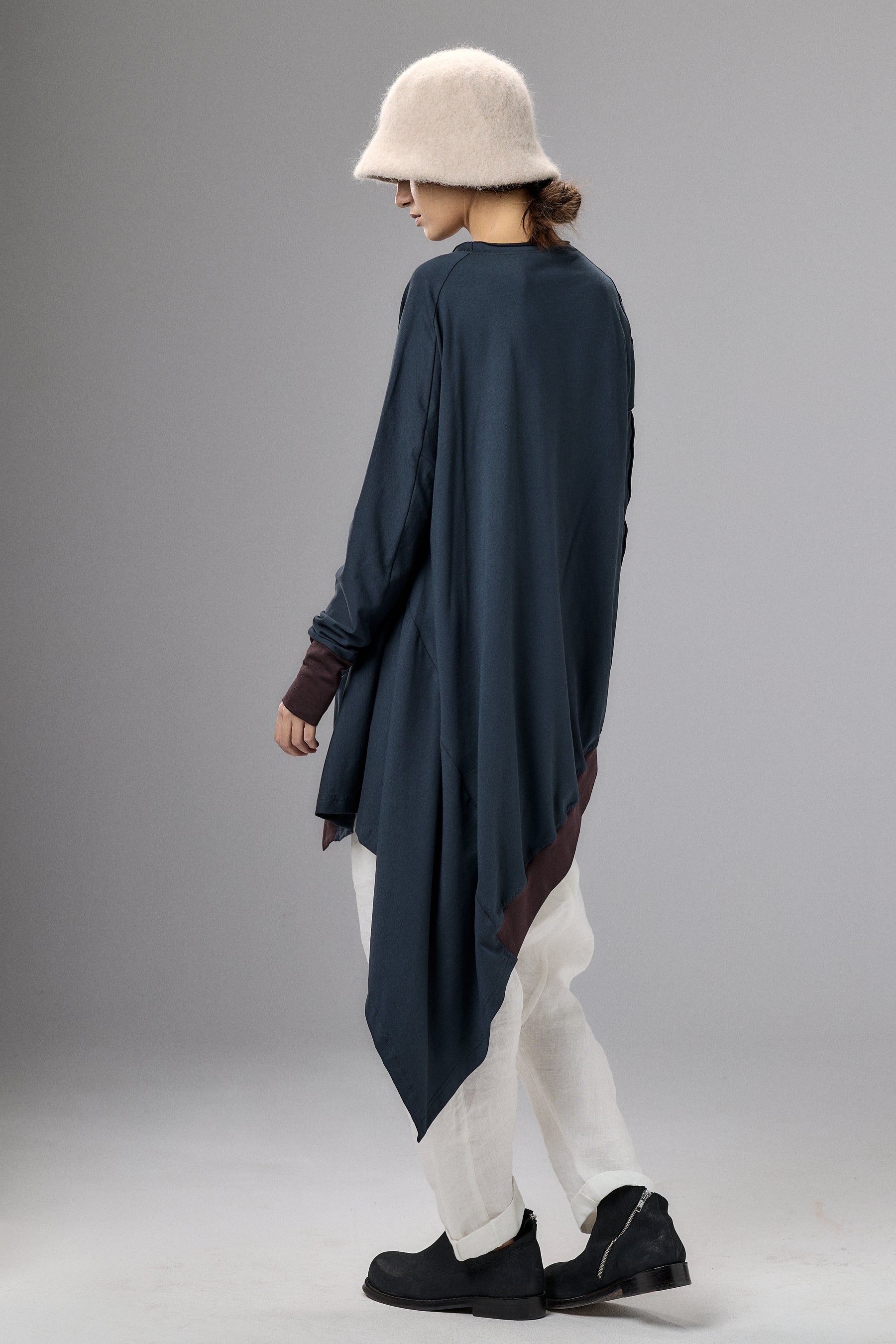 ASYMMETRICAL TUNIC TOP - TWO COLORS BB