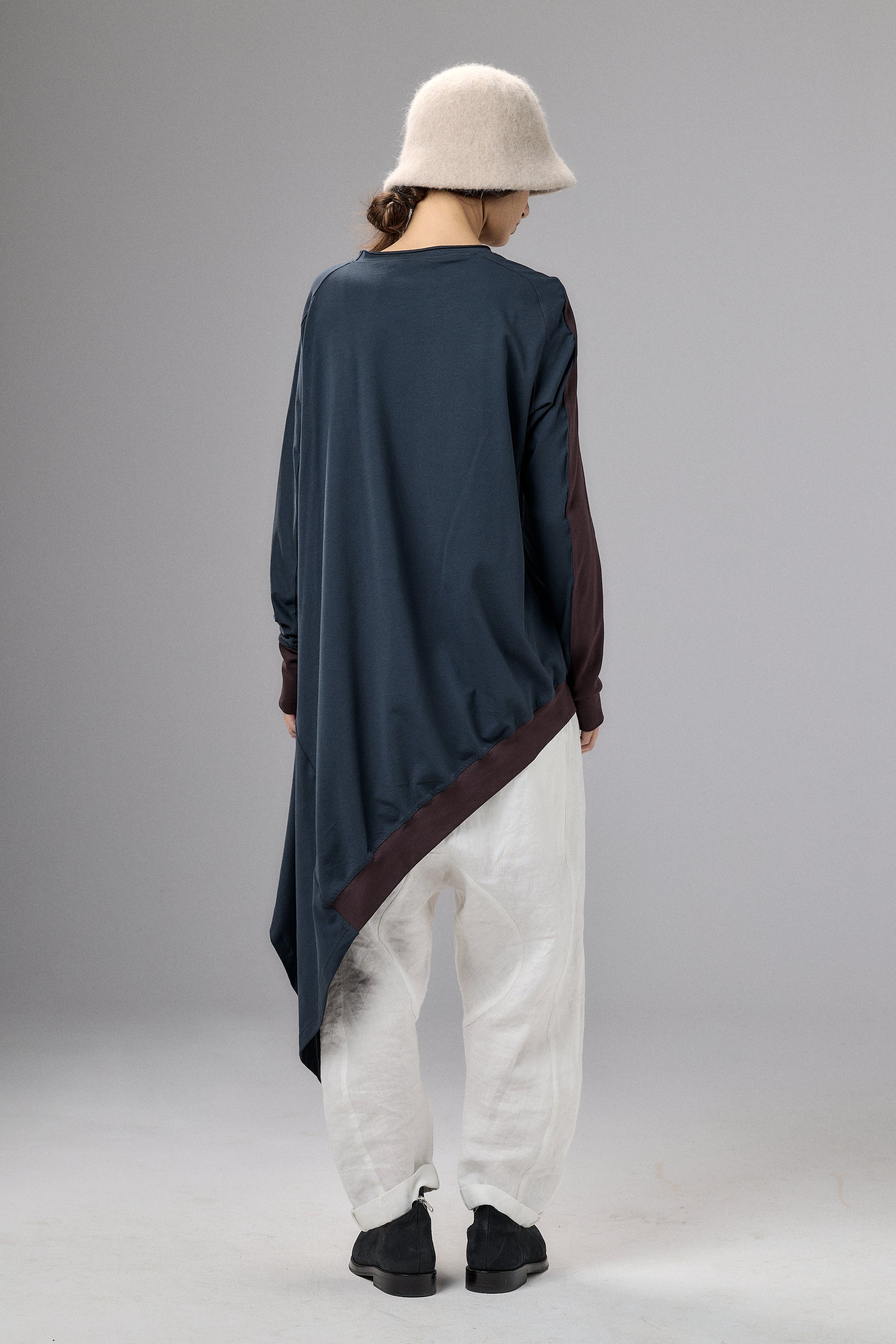 ASYMMETRICAL TUNIC TOP - TWO COLORS GB