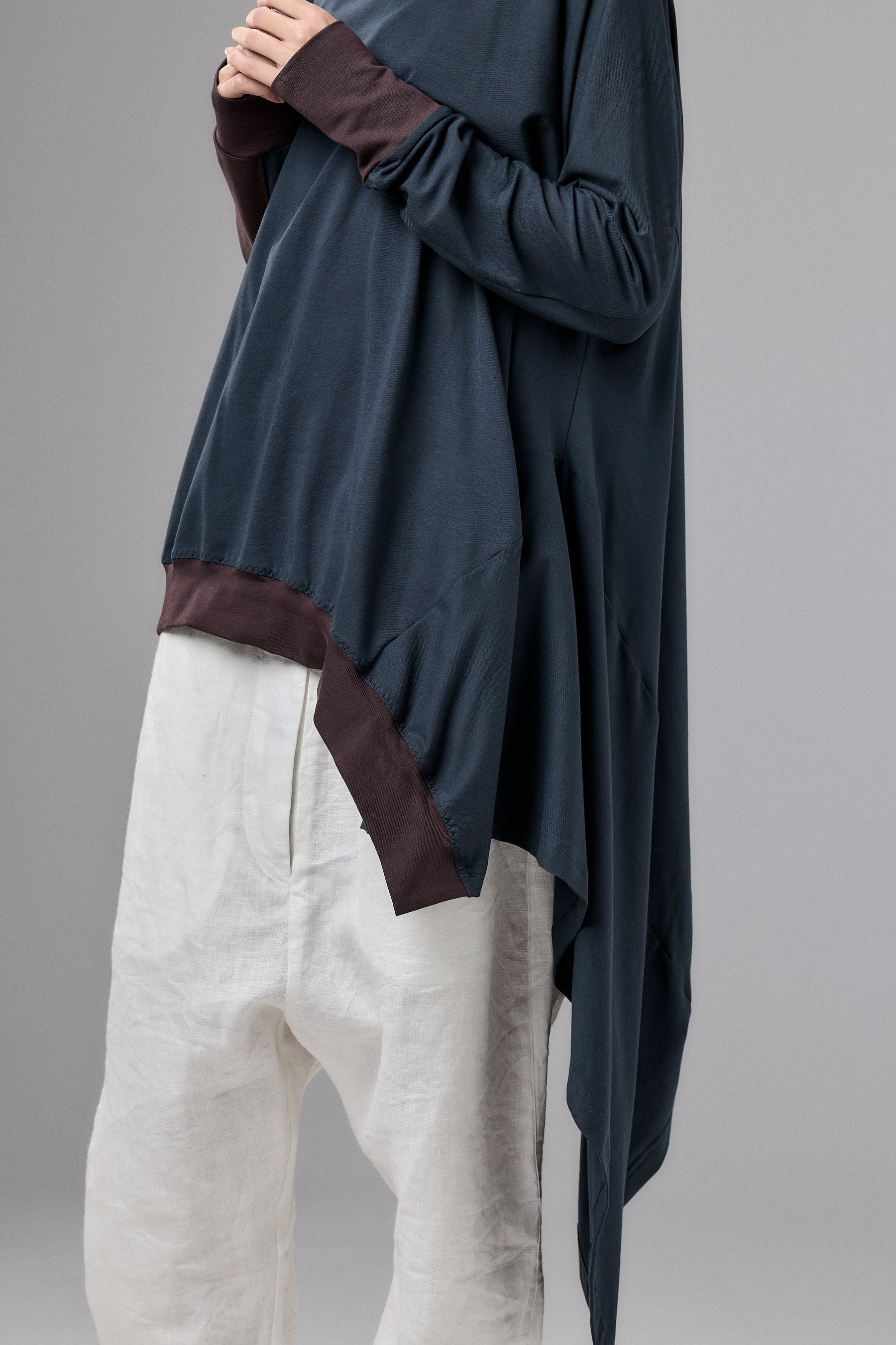 ASYMMETRICAL TUNIC TOP - TWO COLORS BB