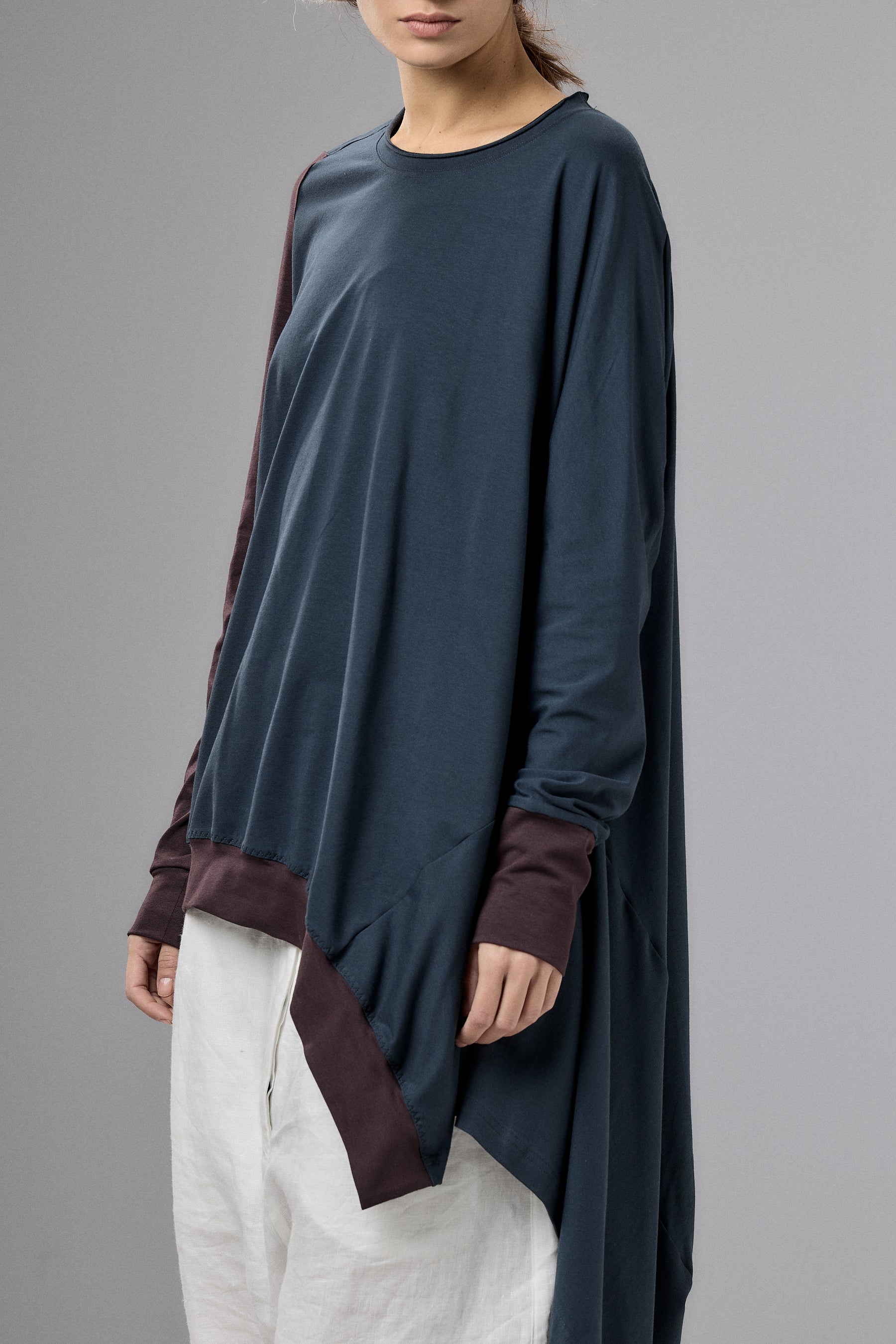 ASYMMETRICAL TUNIC TOP - TWO COLORS GB