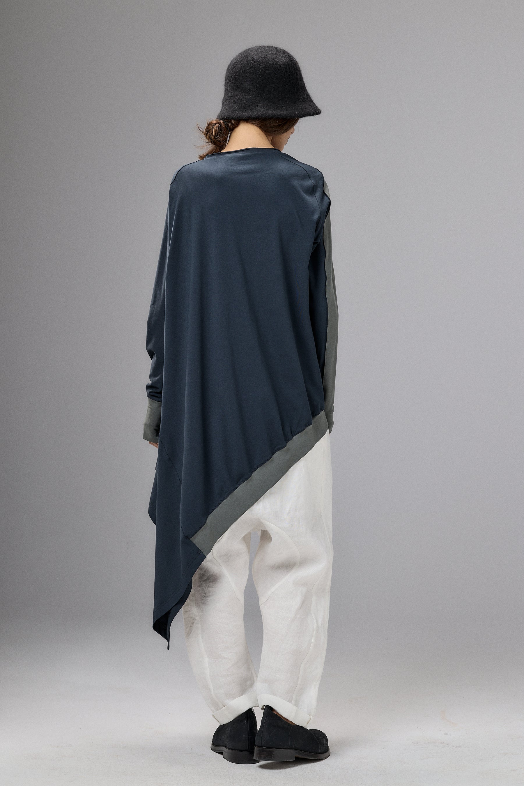 ASYMMETRICAL TUNIC TOP - TWO COLORS