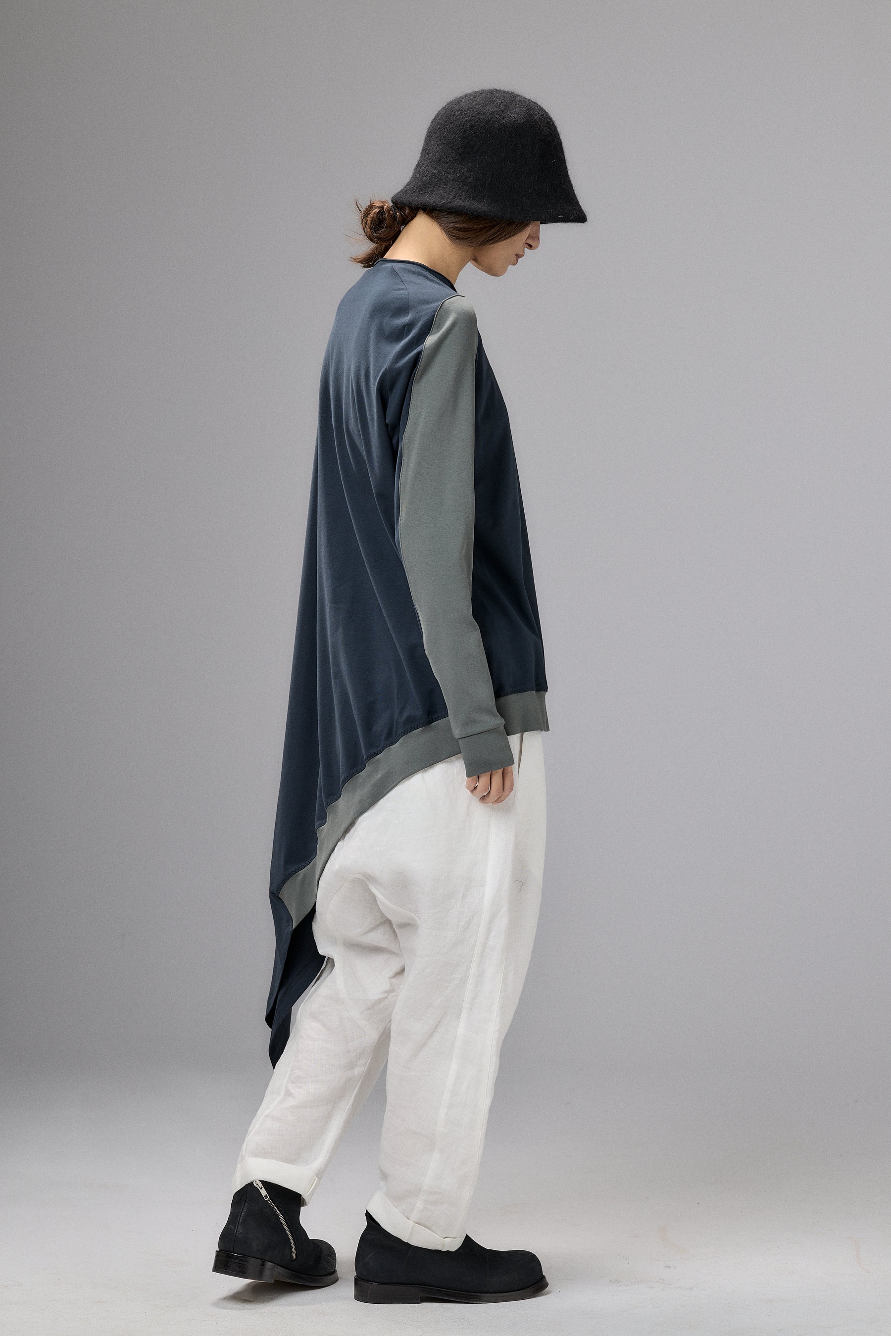 ASYMMETRICAL TUNIC TOP - TWO COLORS