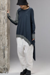 ASYMMETRICAL TUNIC TOP - TWO COLORS