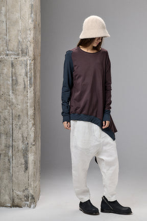 ASYMMETRICAL TUNIC TOP - TWO COLORS