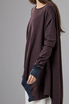 ASYMMETRICAL TUNIC TOP - TWO COLORS