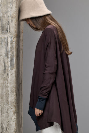 ASYMMETRICAL TUNIC TOP - TWO COLORS