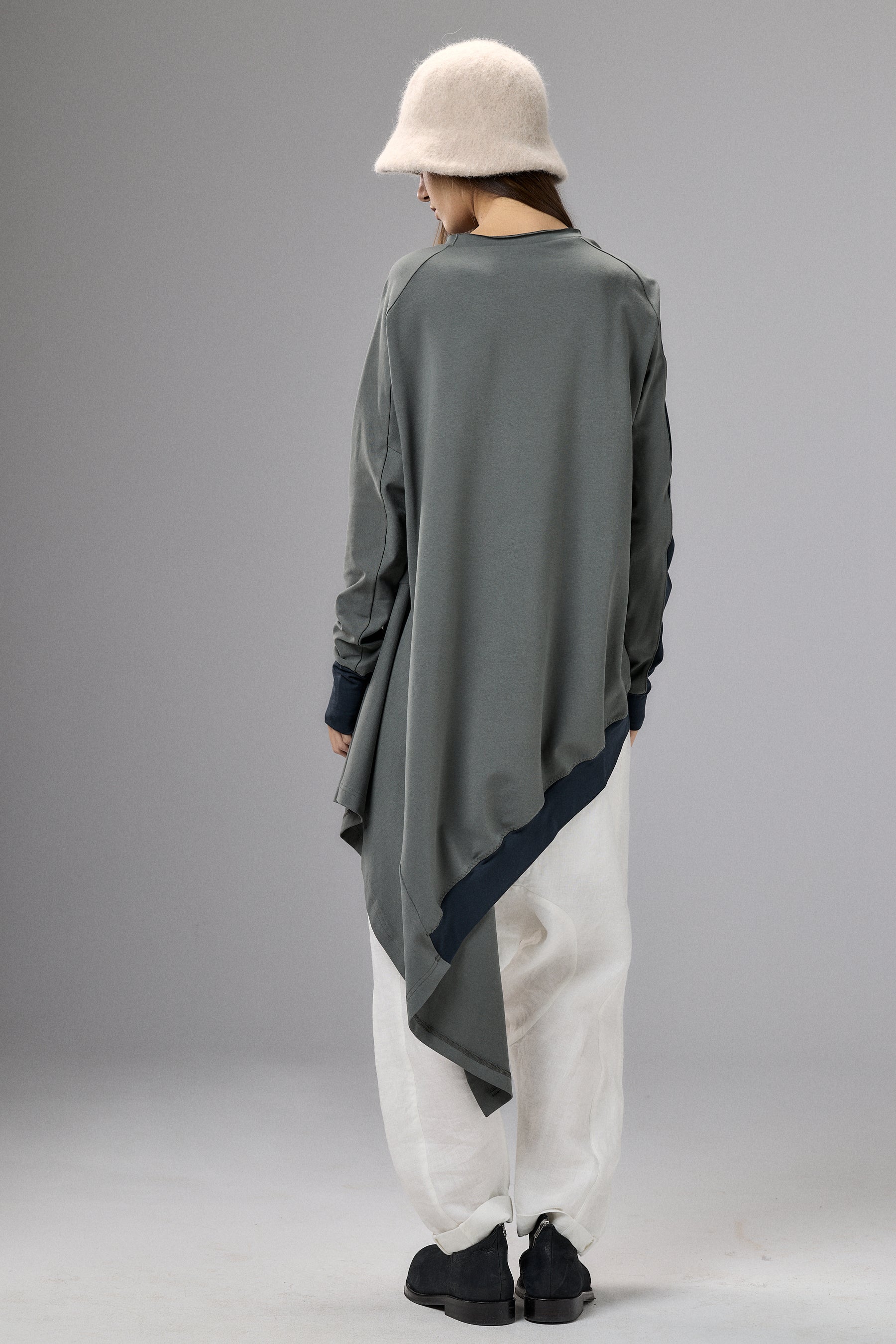 ASYMMETRICAL TUNIC TOP - TWO COLORS GB