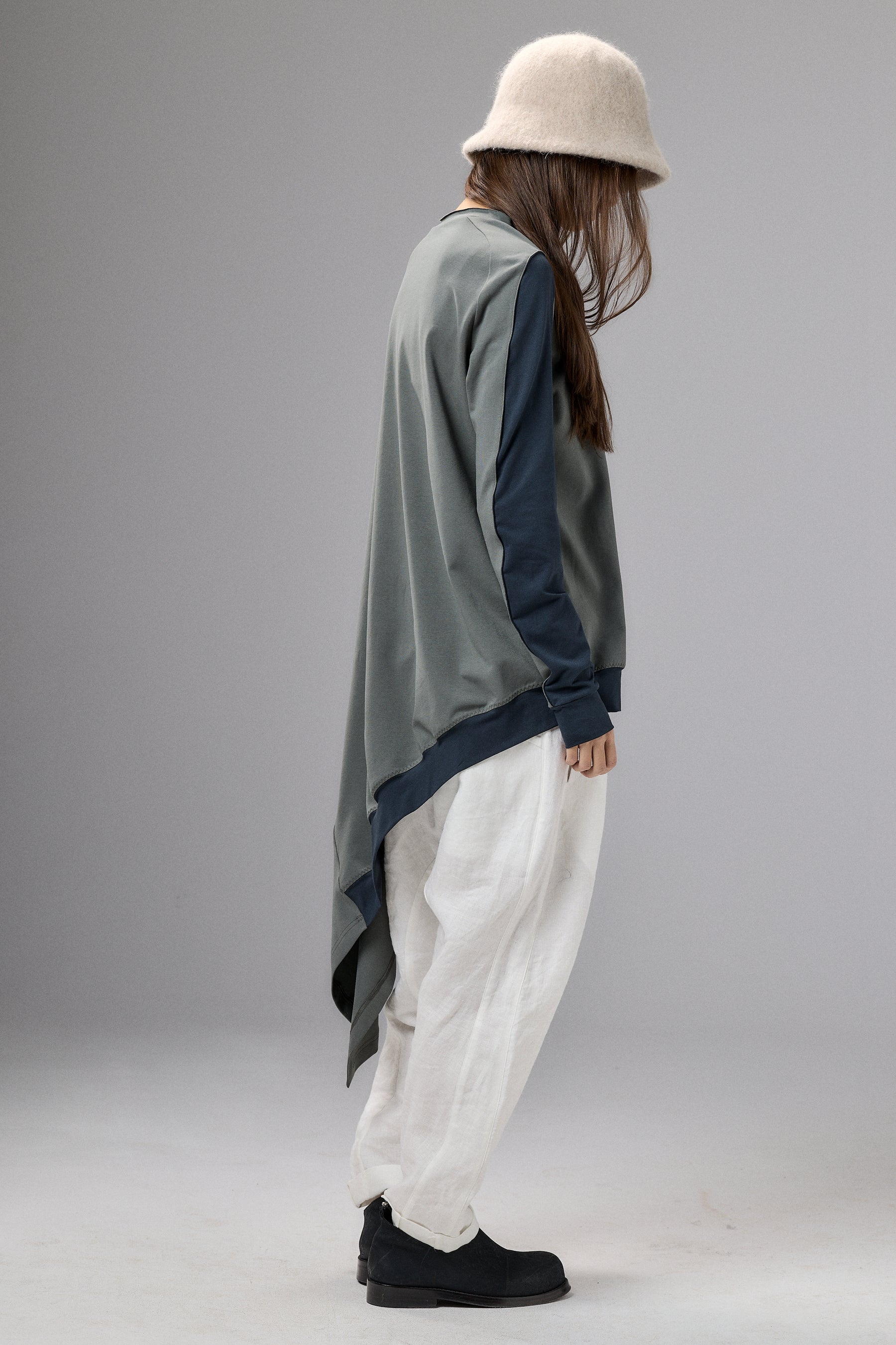 ASYMMETRICAL TUNIC TOP - TWO COLORS GB