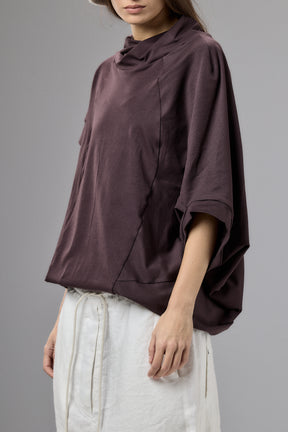 ASYMMETRICAL SLEEVE COTTON BLOUSE