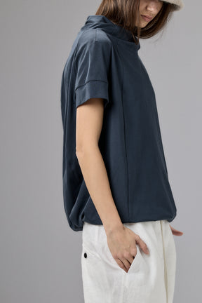 ASYMMETRICAL SLEEVE COTTON BLOUSE