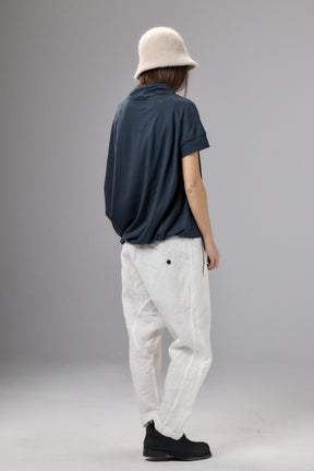 ASYMMETRICAL SLEEVE COTTON BLOUSE