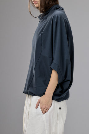 ASYMMETRICAL SLEEVE COTTON BLOUSE