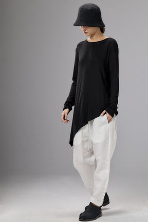 BLACK TWISTED BACK LONG SLEEVE TOP