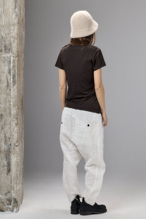 SHORT SLEEVE BLACK DRAPE BLOUSE