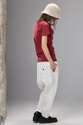 SHORT SLEEVE BLACK DRAPE BLOUSE