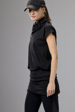 BLACK YOGA TUNIC TOP