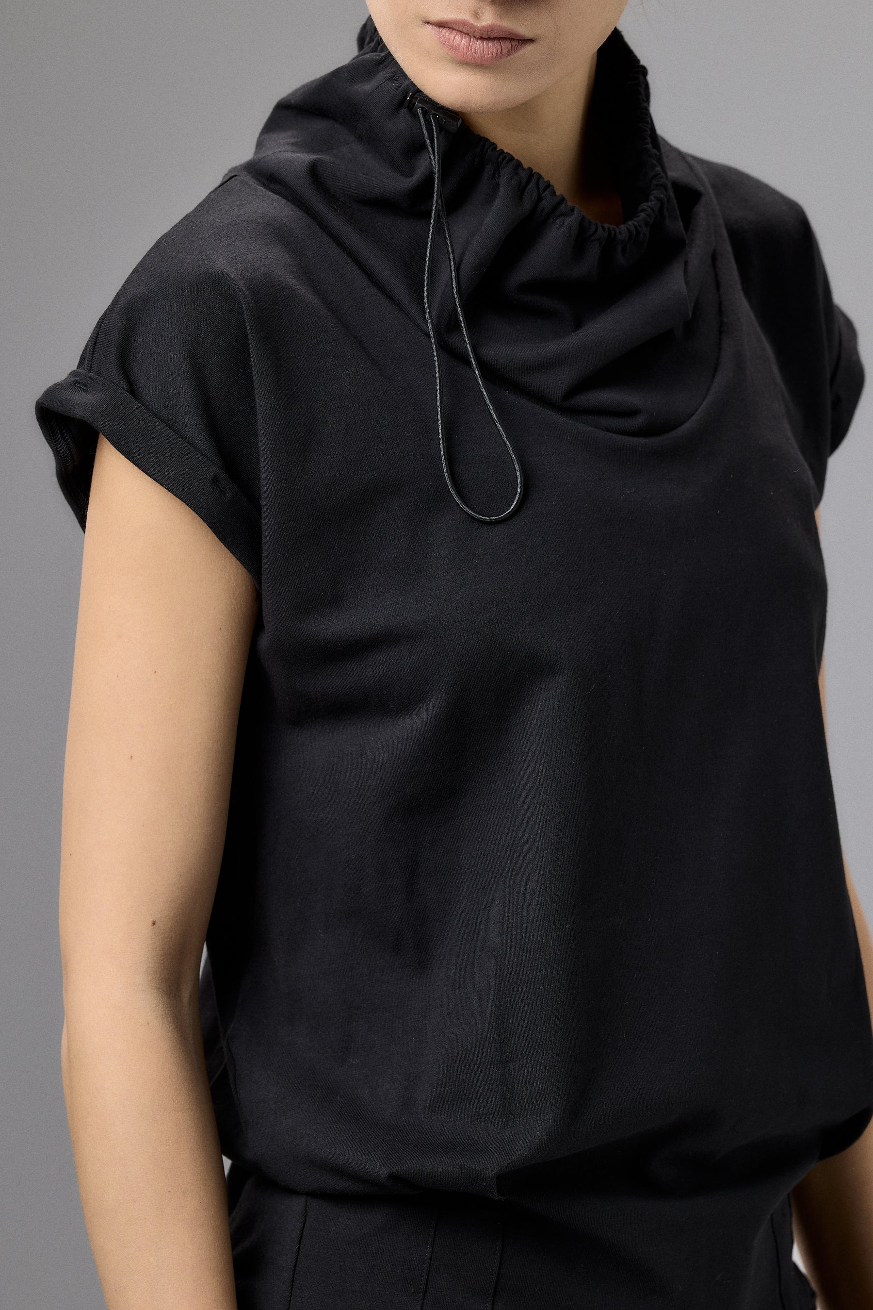 BLACK YOGA TUNIC TOP