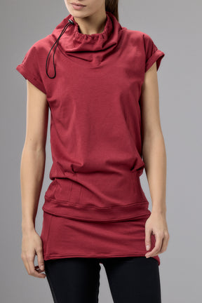 NEUTRAL GRAY YOGA TUNIC TOP