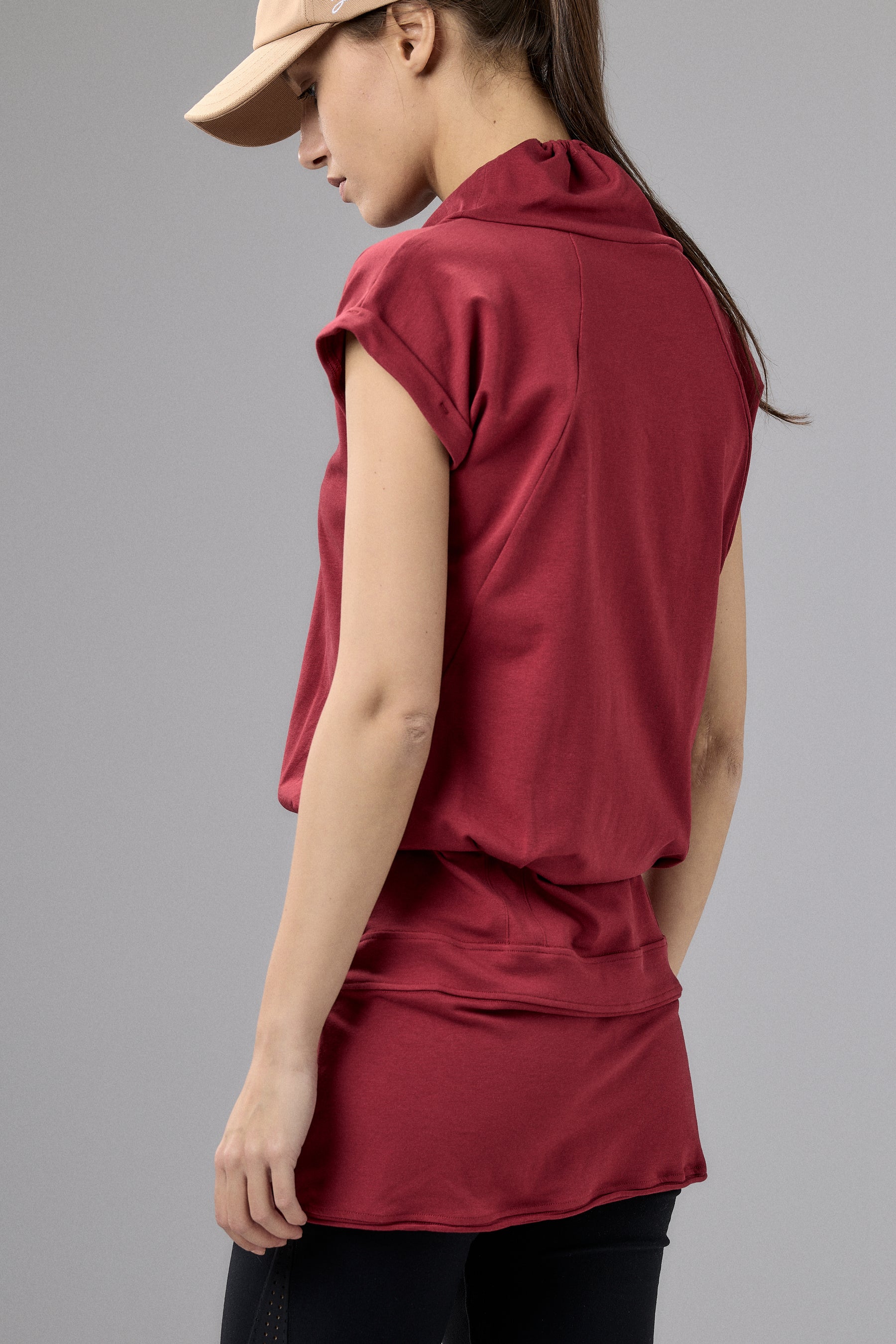 RUBY RED YOGA TUNIC TOP