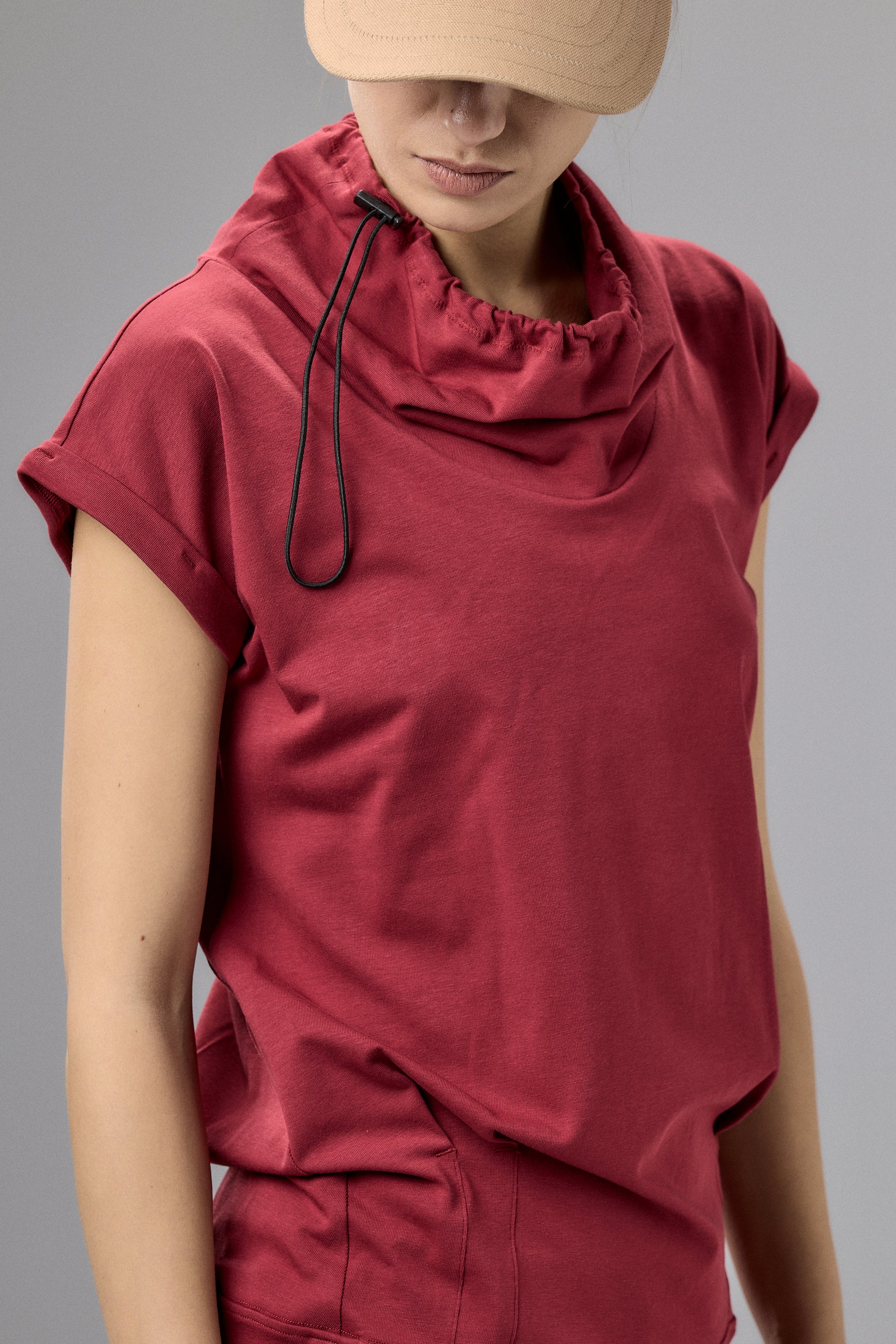 RUBY RED YOGA TUNIC TOP