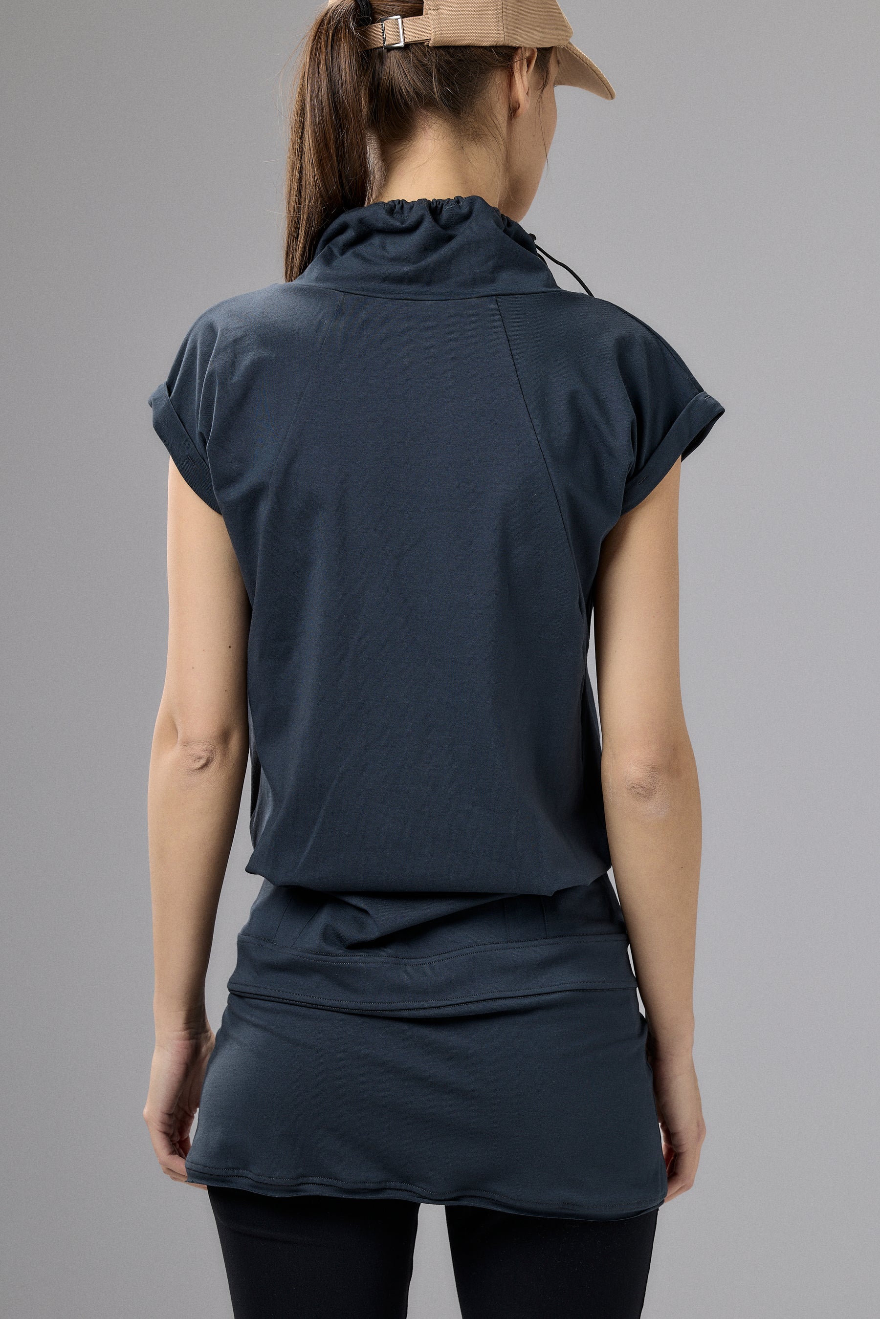 MUTED BLUE YOGA TUNIC TOP