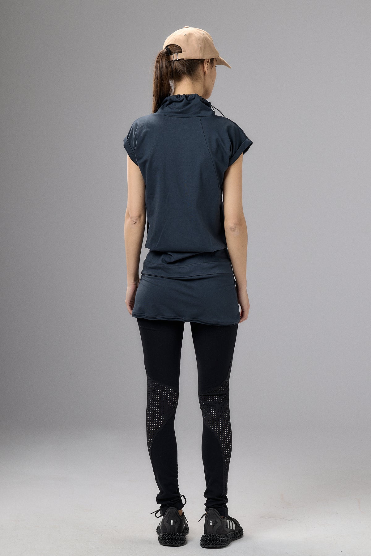 MUTED BLUE YOGA TUNIC TOP