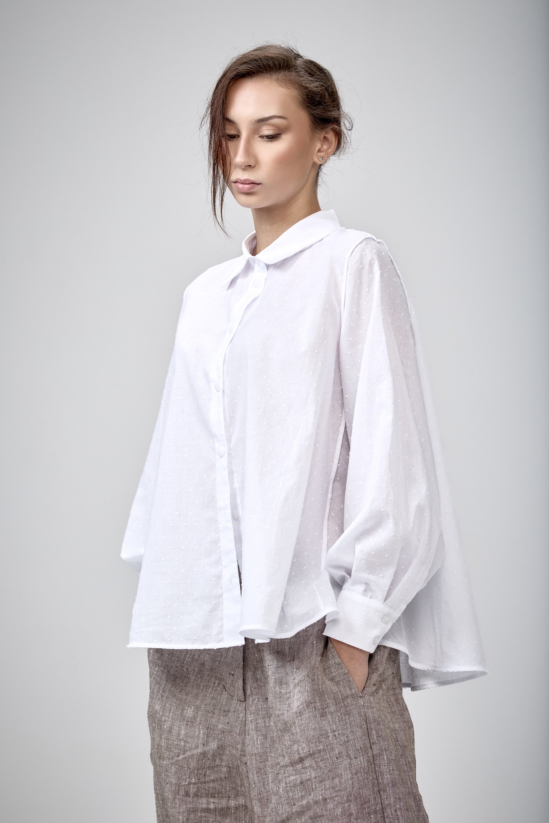 A-LINE COTTON SHIRT