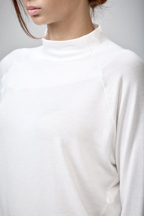 SLATE BLUE MOCK NECK LOOSE TOP