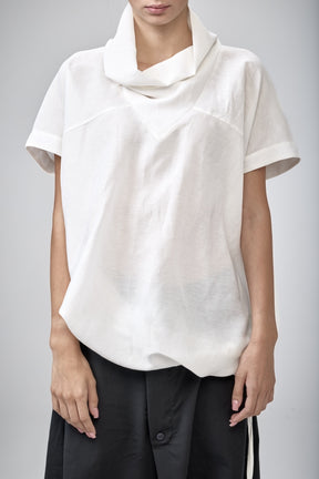 OFF-WHITE V-NECK TUNIC TOP