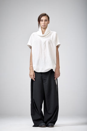 OFF-WHITE V-NECK TUNIC TOP