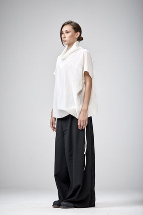 OFF-WHITE V-NECK TUNIC TOP