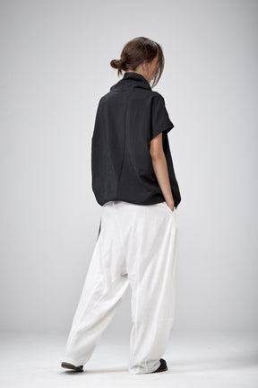 OFF-WHITE V-NECK TUNIC TOP