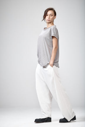WHITE ASYMMETRICAL TOP