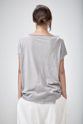 WHITE ASYMMETRICAL TOP
