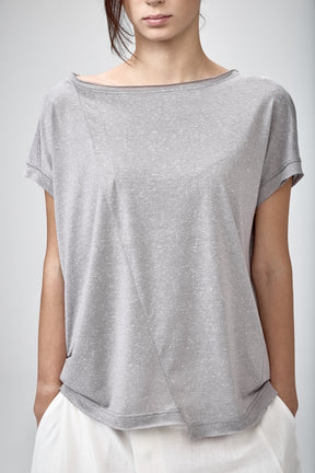 WHITE ASYMMETRICAL TOP
