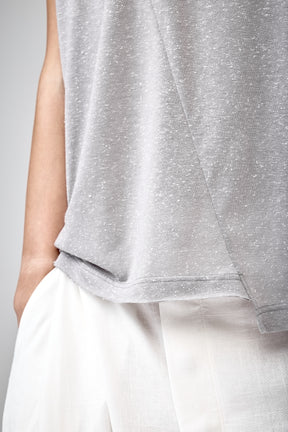 WHITE ASYMMETRICAL TOP