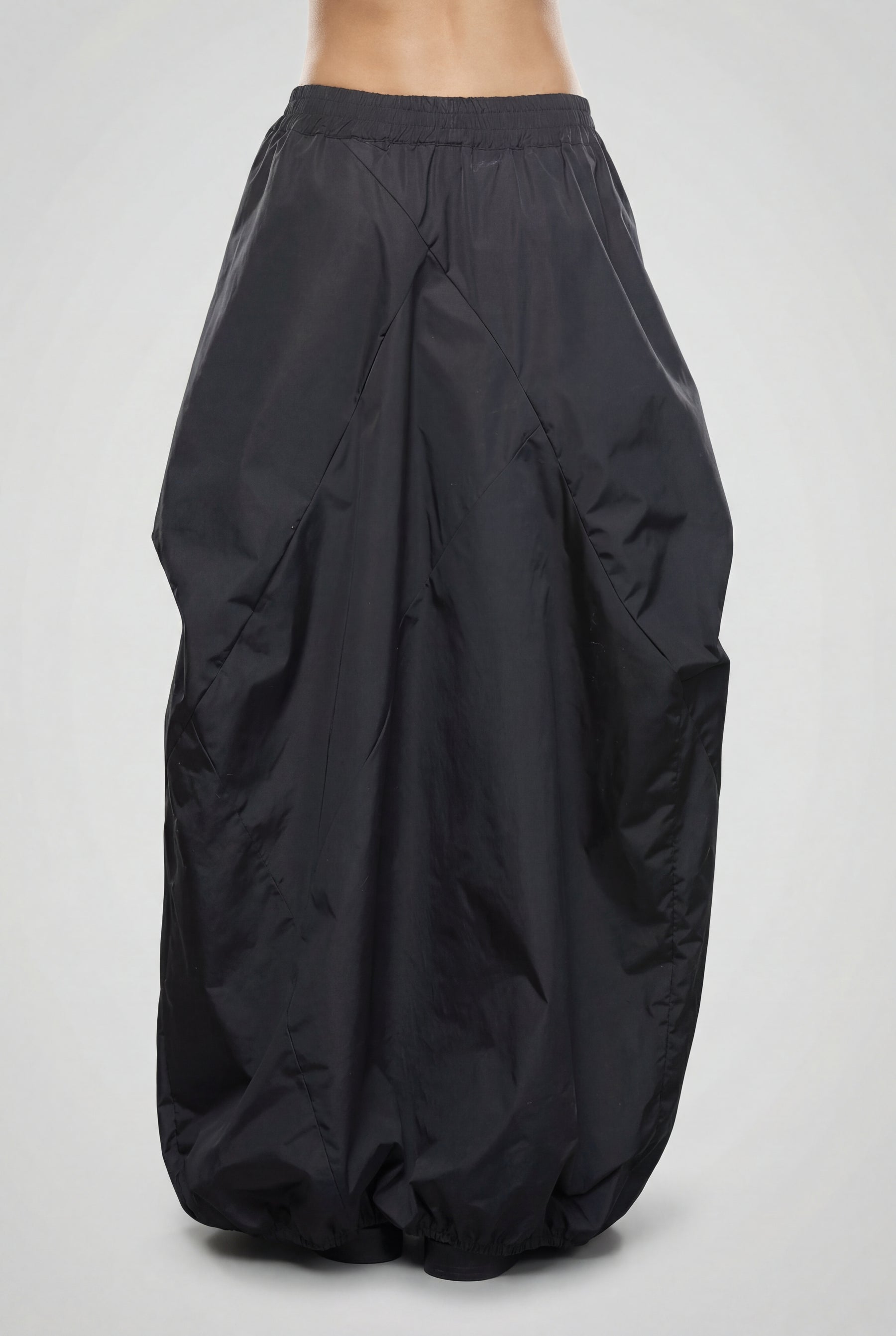 DARK BLUE & BEIGE DOUBLE SIDED DISTORTED BUBBLE SKIRT