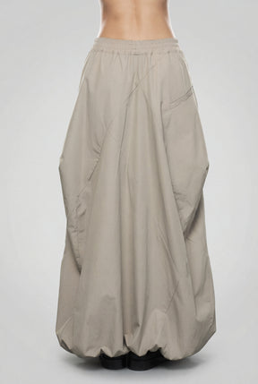 DARK BLUE & BEIGE DOUBLE SIDED DISTORTED BUBBLE SKIRT