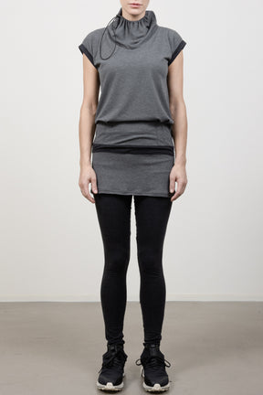 NEUTRAL GRAY YOGA TUNIC TOP