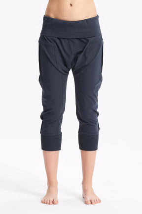 MUTED BLUE YOGA CROPPED PANTS