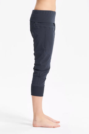 MUTED BLUE YOGA CROPPED PANTS