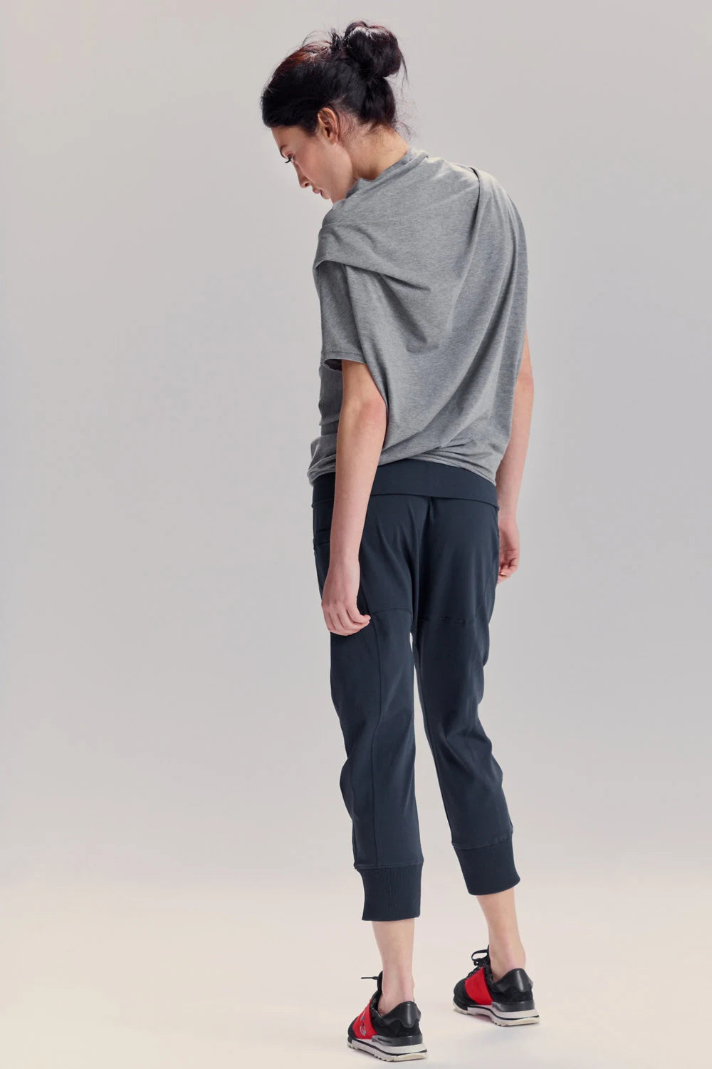 MUTED BLUE YOGA CROPPED PANTS