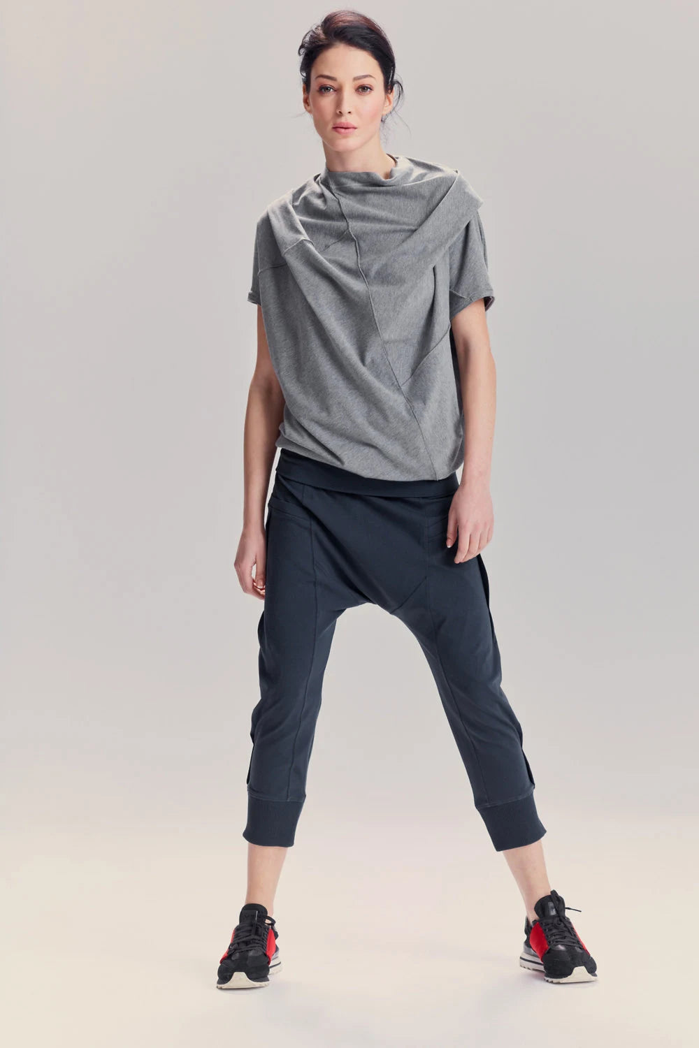 MUTED BLUE YOGA CROPPED PANTS