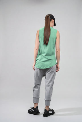 MINT GREEN DRAPE COLLAR TANK TOP