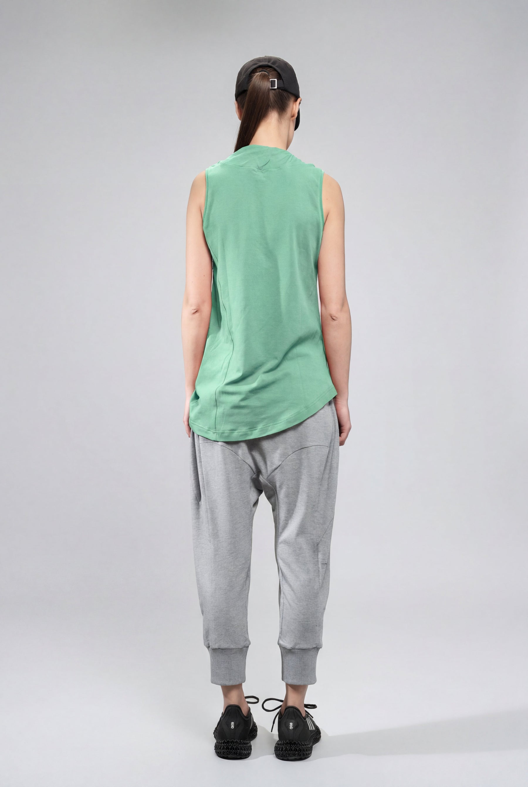 MINT GREEN DRAPE COLLAR TANK TOP