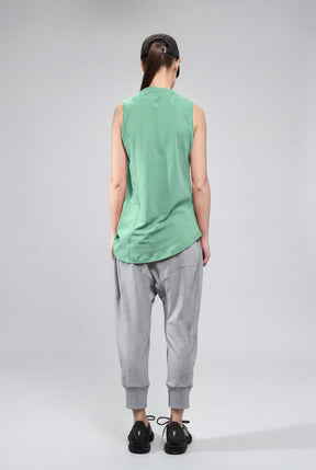 MINT GREEN DRAPE COLLAR TANK TOP