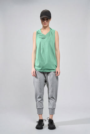 MINT GREEN DRAPE COLLAR TANK TOP