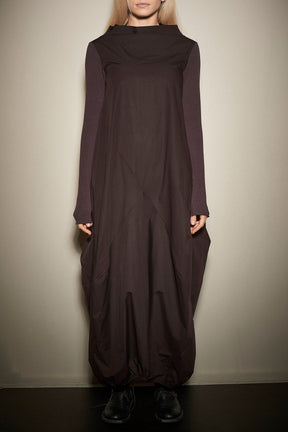 LONG SLEEVED DISTORTED MAXI DRESS