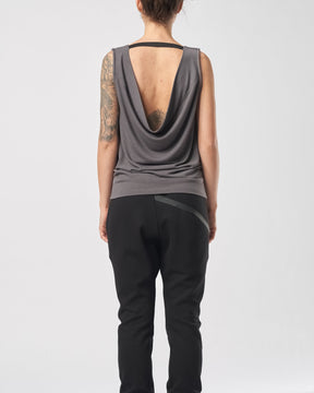 OPEN BACK DRAPE TANK TOP